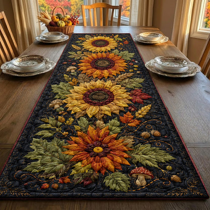Autumn Vibes Quilted Table Runner Enchanted Woodland Blooms