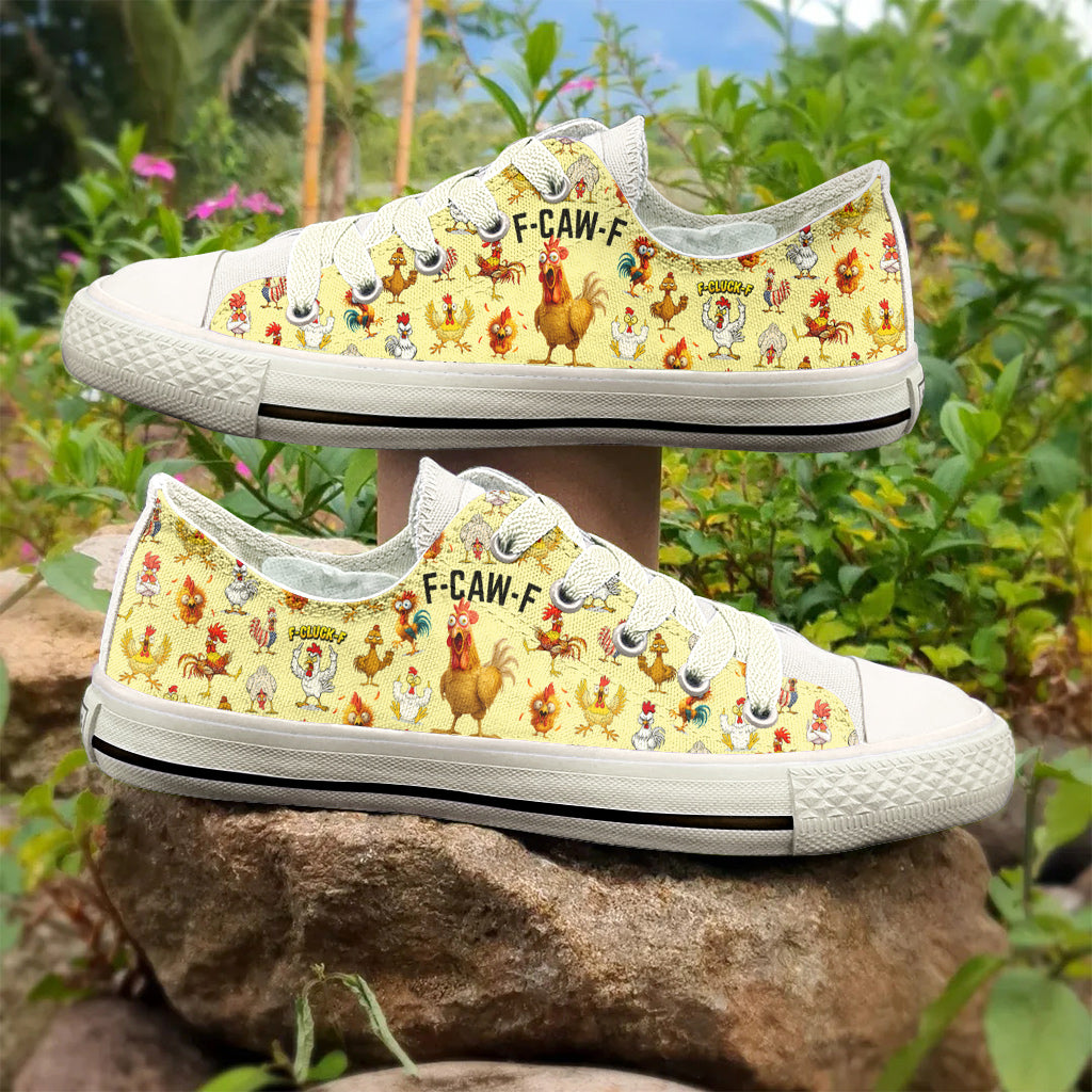 Chicken Women's Low Top Shoes F-caw-f Funny Chickens