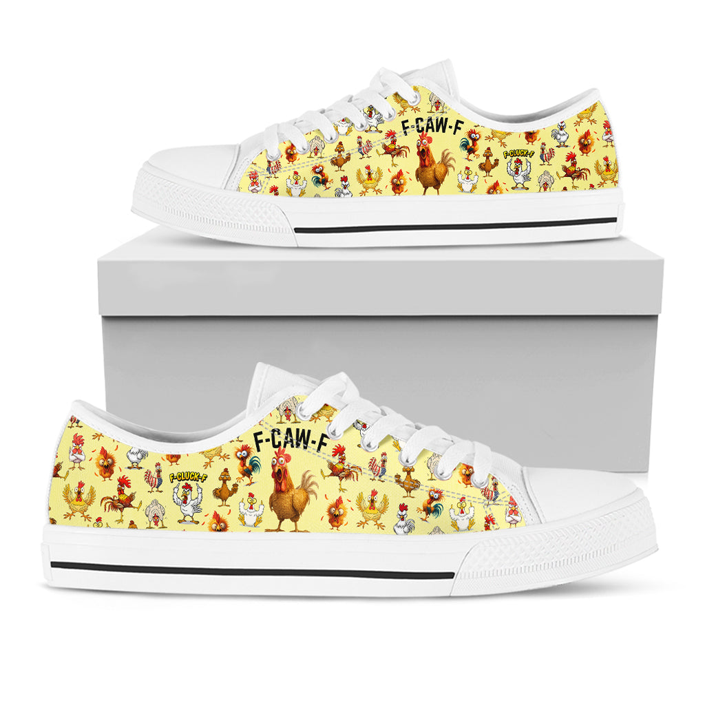 Chicken Women's Low Top Shoes F-caw-f Funny Chickens