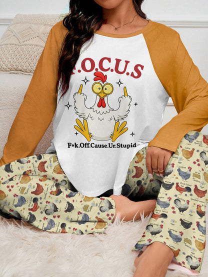 Chicken Raglan Lounge Pajamas F.O.C.U.S