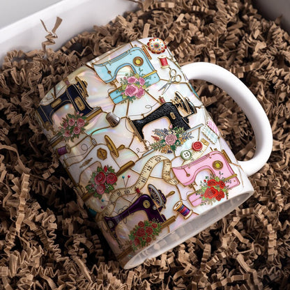 Sewing Lover 11Oz Mug Vintage Sewing Garden