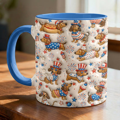 Dachshund Accent Mug Festive Liberty Paws