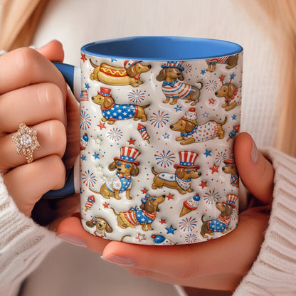 Dachshund Accent Mug Festive Liberty Paws