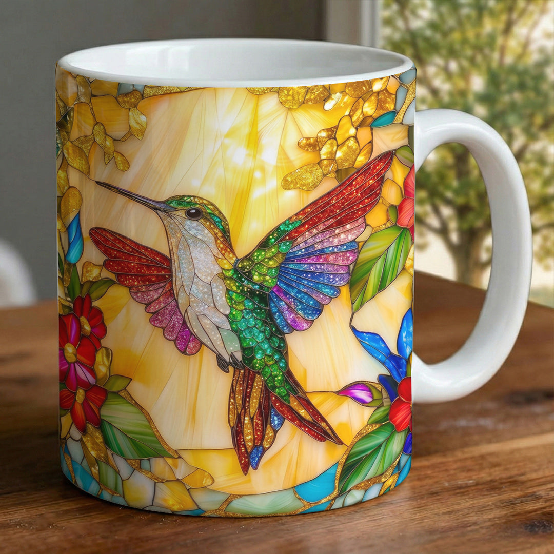 Hummingbird Ceramic Mug First Light Among The Blossoms