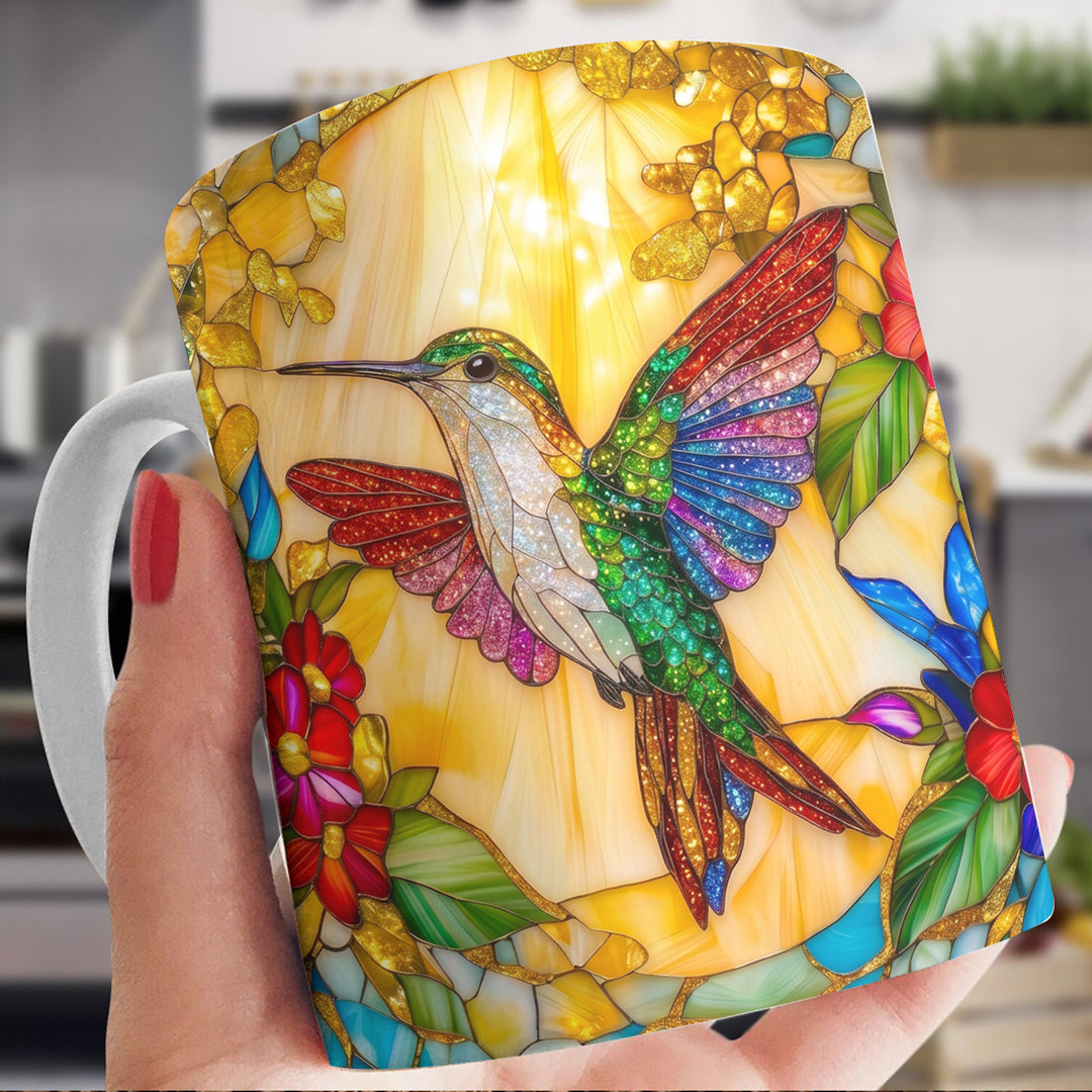 Hummingbird Ceramic Mug First Light Among The Blossoms