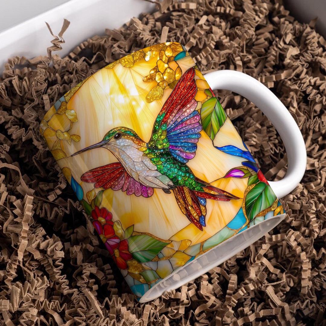 Hummingbird Ceramic Mug First Light Among The Blossoms