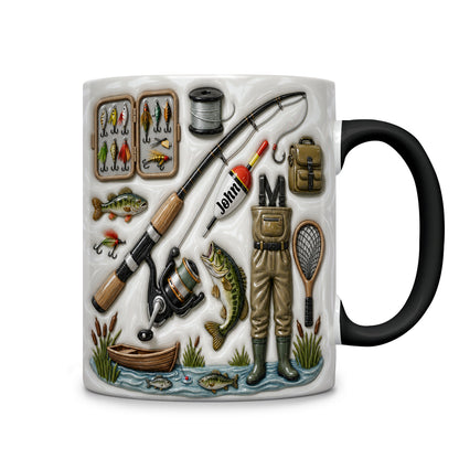 Fishing Accent Mug Personalized 2D Print The Lake Life