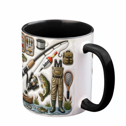 Fishing Accent Mug Personalized 2D Print The Lake Life