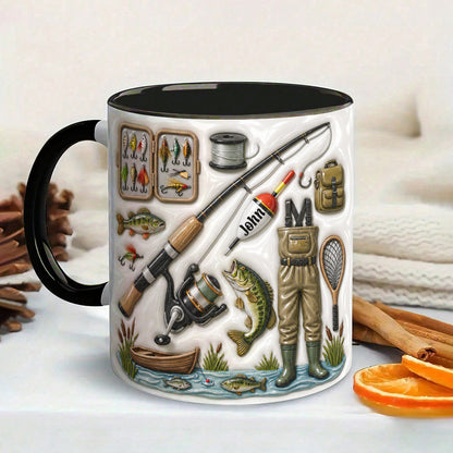 Fishing Accent Mug Personalized 2D Print The Lake Life