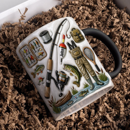 Fishing Accent Mug Personalized 2D Print The Lake Life