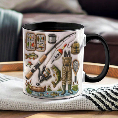 Fishing Accent Mug Personalized 2D Print The Lake Life