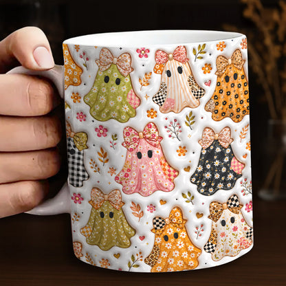 Halloween Ceramic Mug Cute Floral Spooky