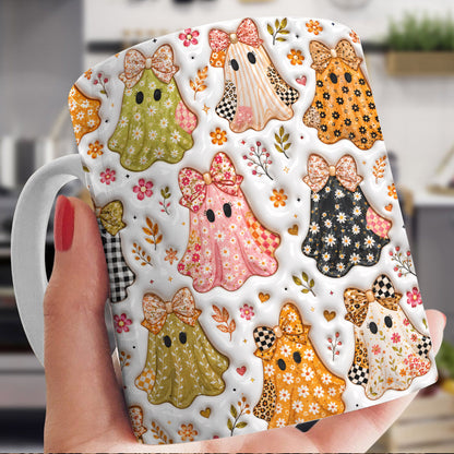 Halloween Ceramic Mug Cute Floral Spooky
