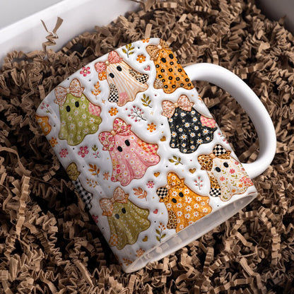 Halloween Ceramic Mug Cute Floral Spooky