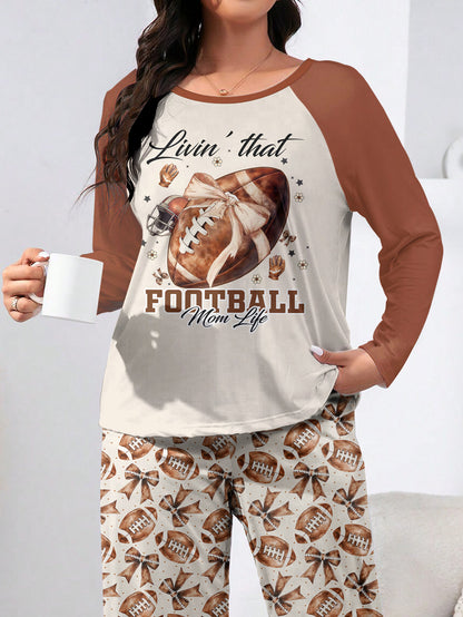 Football Raglan Lounge Pajamas Football Mom Life
