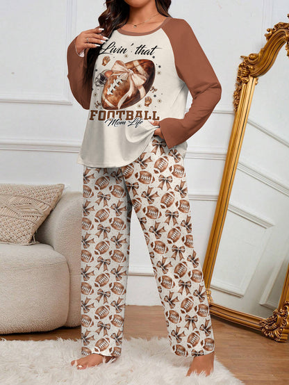 Football Raglan Lounge Pajamas Football Mom Life