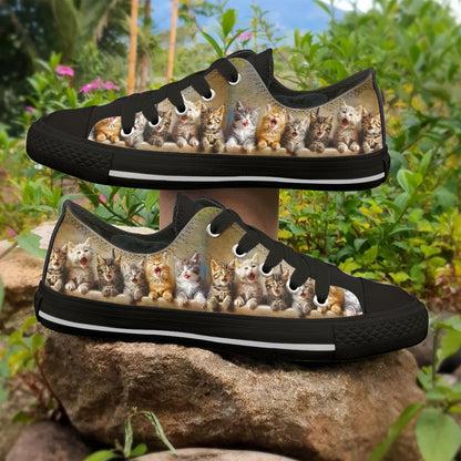 Cat Women's Low Top Shoes Frisky Kitties