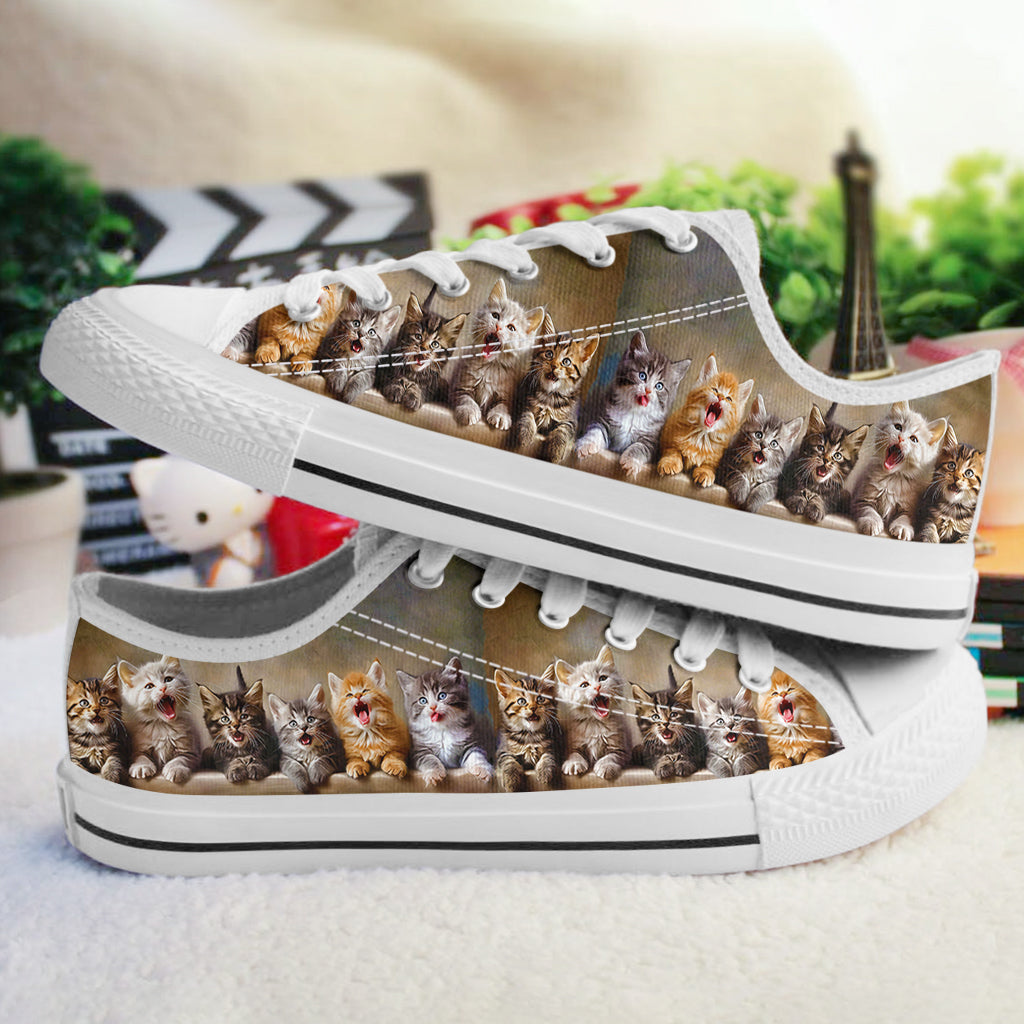 Cat Women's Low Top Shoes Frisky Kitties