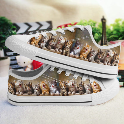 Cat Women's Low Top Shoes Frisky Kitties