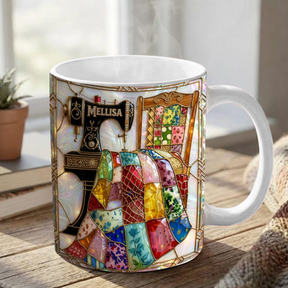 Sewing Lover 11Oz Mug Personalized Vintage Sewing Glow