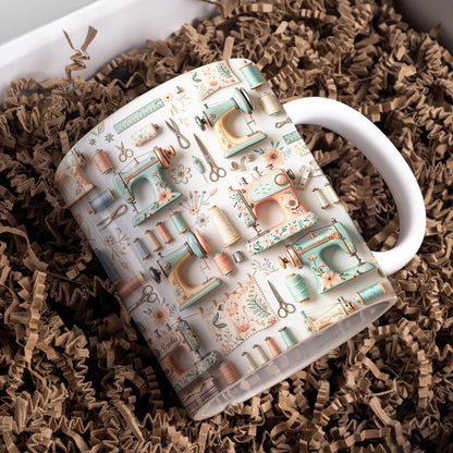 Sewing Lover 11Oz Mug Floral Sewing Charm