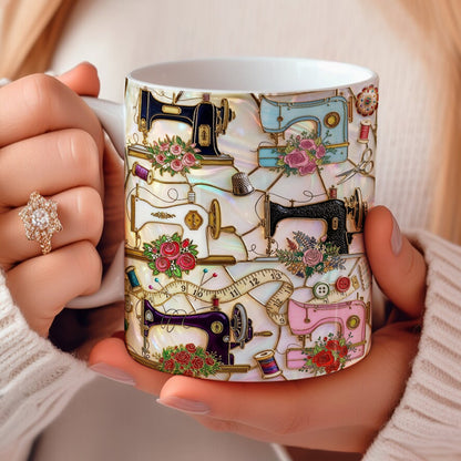 Sewing Lover 11Oz Mug Vintage Sewing Garden