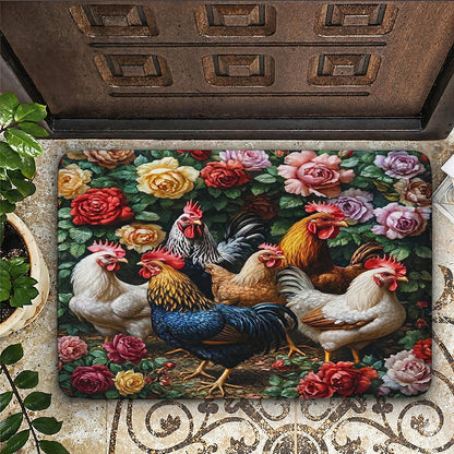 Chicken Doormat Floor Mat Runner Rug Garden Guardians