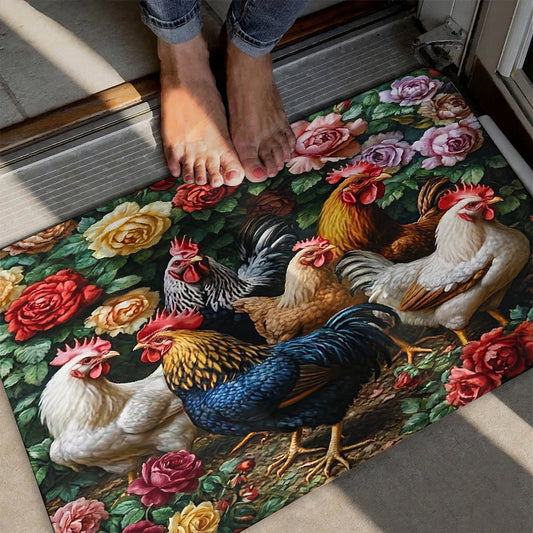 Chicken Doormat Floor Mat Runner Rug Garden Guardians
