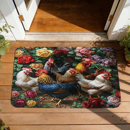 Chicken Doormat Floor Mat Runner Rug Garden Guardians