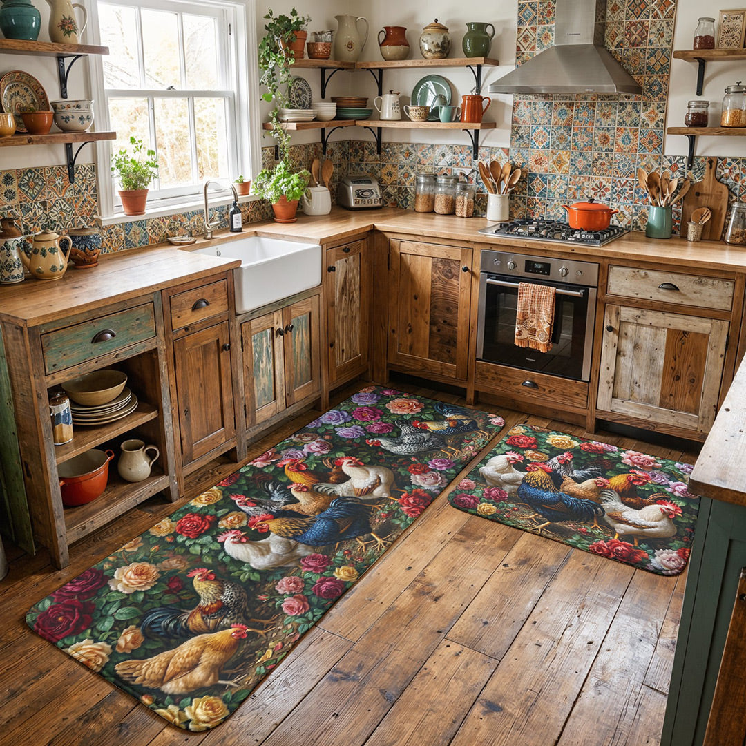 Chicken Doormat Floor Mat Runner Rug Garden Guardians