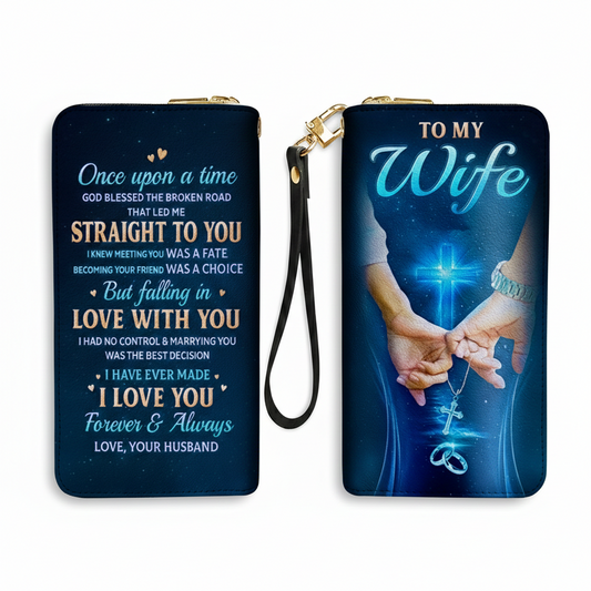 Christian Valentine Leather Wallet Forever And Always
