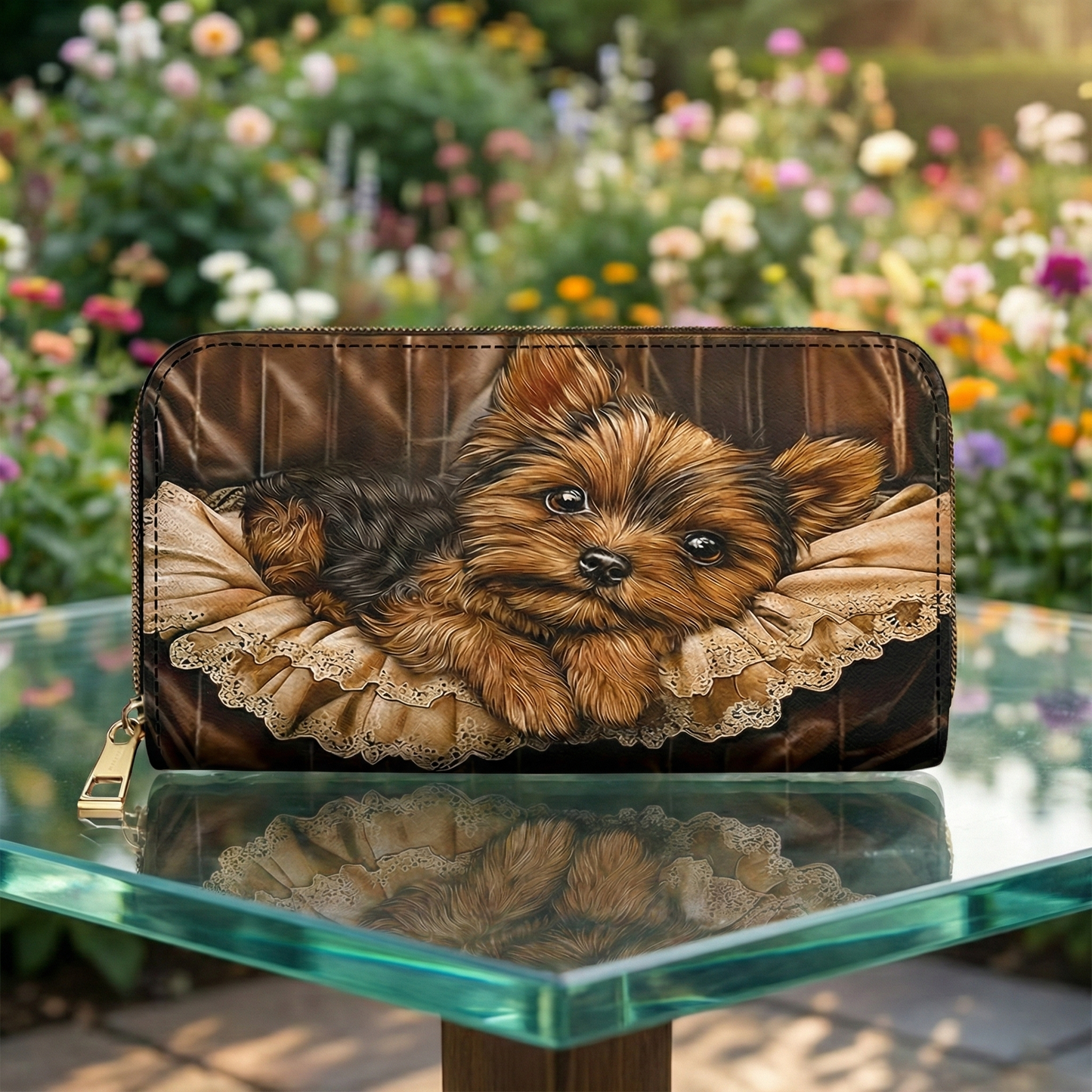 Yorkshire Terrier Leather Wallet Sweet Yorkie