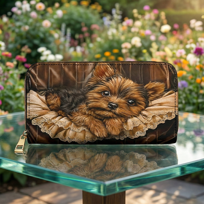 Yorkshire Terrier Leather Wallet Sweet Yorkie