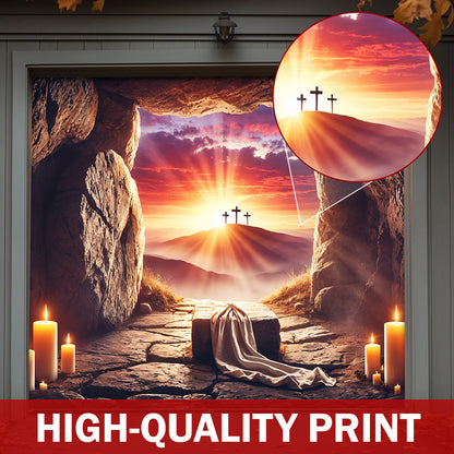 Christian Easter Garage Door Banner Decoration - Glow Of Grace