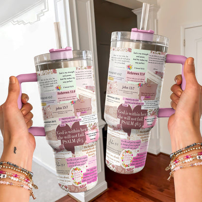 God 40 oz Tumbler God Is Within Her