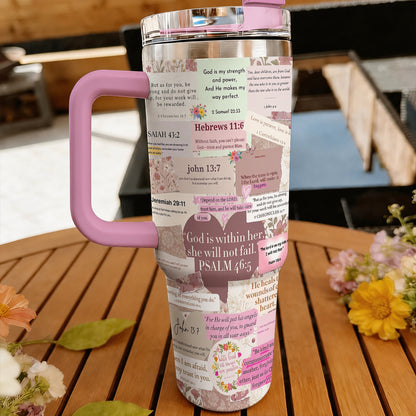God 40 oz Tumbler God Is Within Her