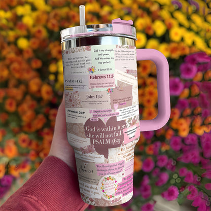 God 40 oz Tumbler God Is Within Her