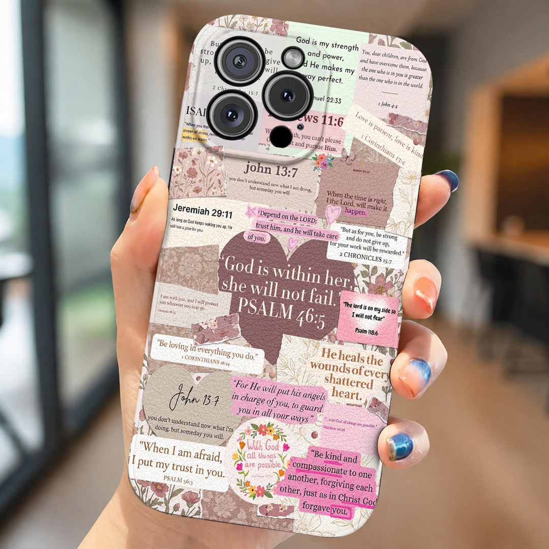 God Leather Phone Case God Is Within Her