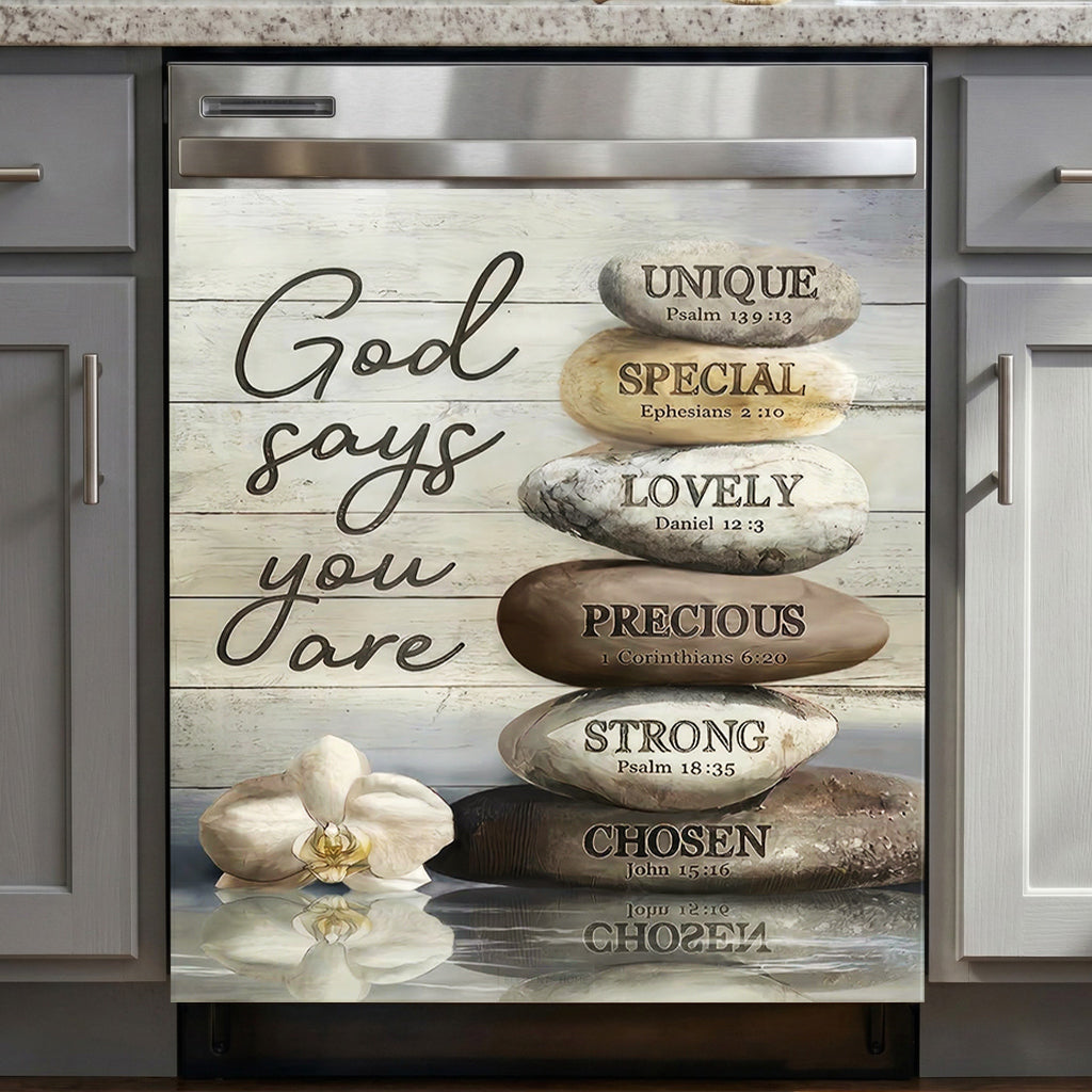 God Magnetic Dishwasher Cover God Says You Are