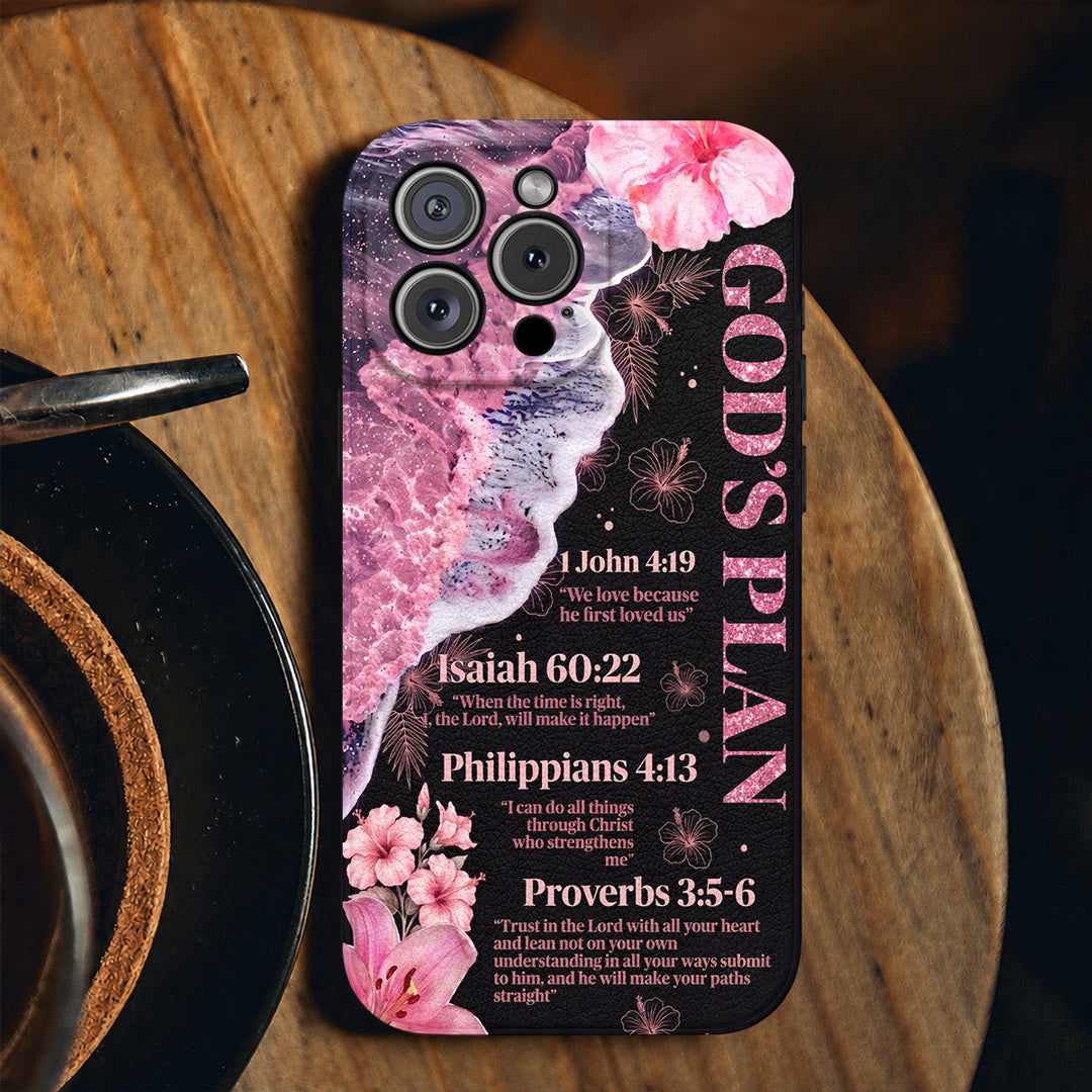 God Leather Phone Case God's Plan