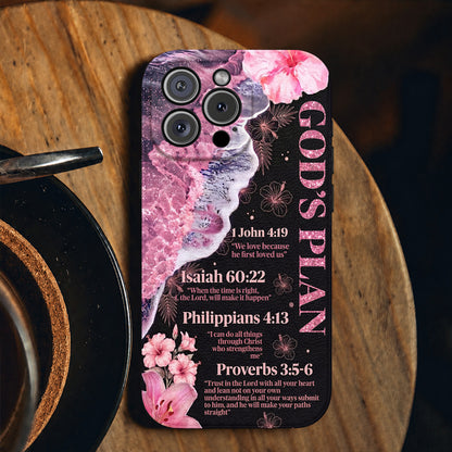 God Leather Phone Case God's Plan