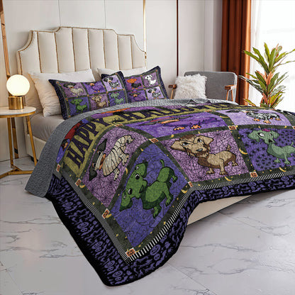 Dachshund All Season Quilt 3-Piece Set Happy Hallowiener