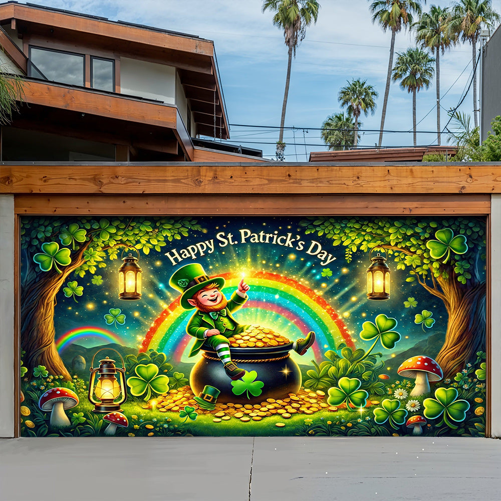 Patrick's Day Garage Door Banner Decoration - Happy St.Patrick's Day