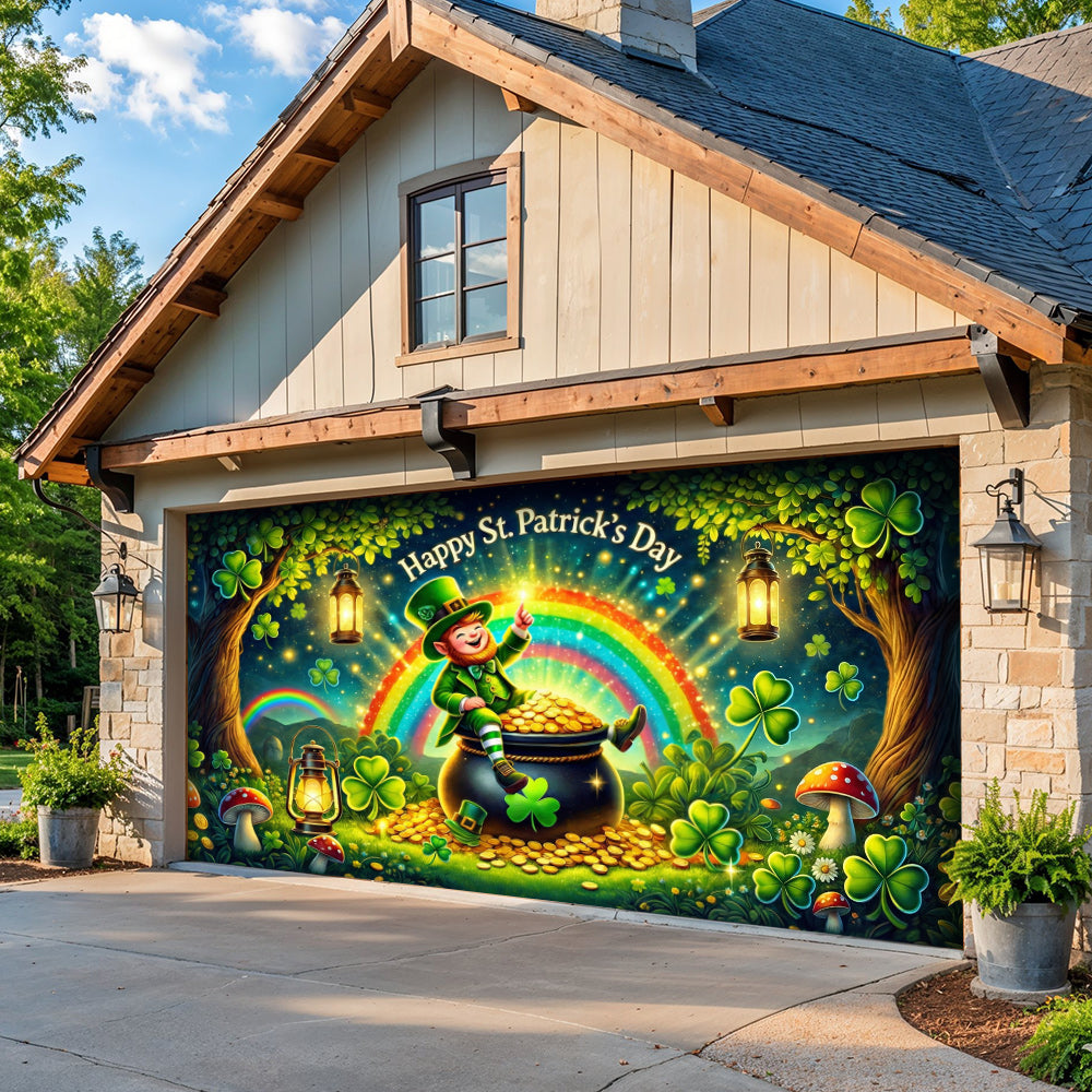 Patrick's Day Garage Door Banner Decoration - Happy St.Patrick's Day