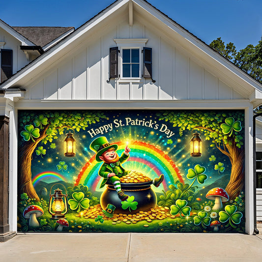 Patrick's Day Garage Door Banner Decoration - Happy St.Patrick's Day