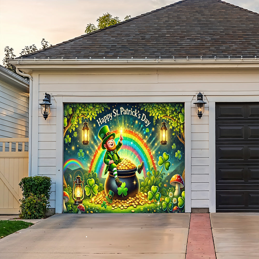 Patrick's Day Garage Door Banner Decoration - Happy St.Patrick's Day