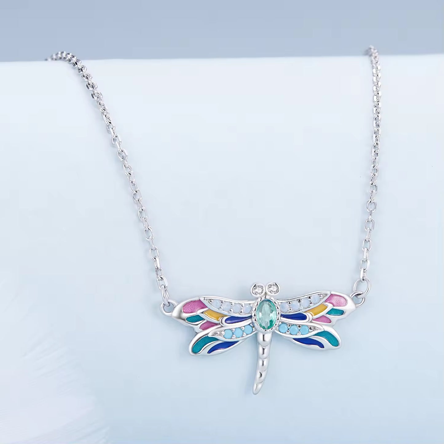 Enchanted Dragonfly Necklace – 925 Sterling Silver