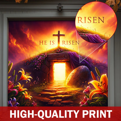 Christian Easter Garage Door Banner Decoration - Dawn of Redemption