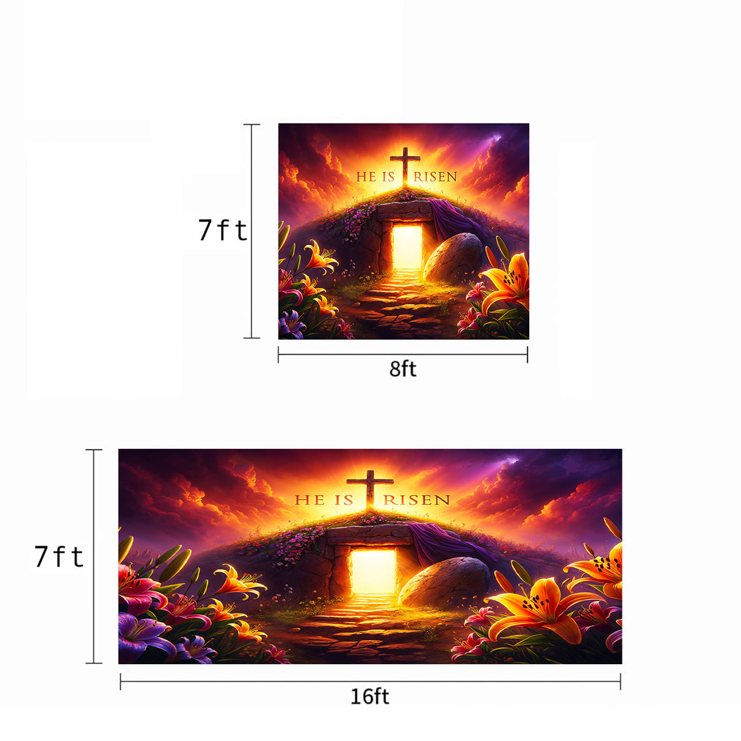 Christian Easter Garage Door Banner Decoration - Dawn of Redemption