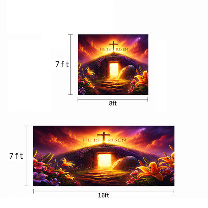 Christian Easter Garage Door Banner Decoration - Dawn of Redemption